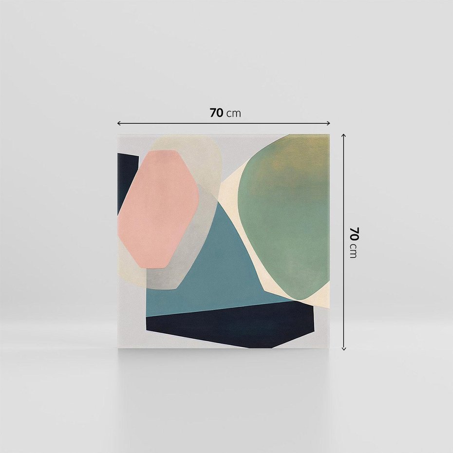 Obraz na płótnie 70x70 - Szare Tło Plam - abstrakcyjne plamy, kształty