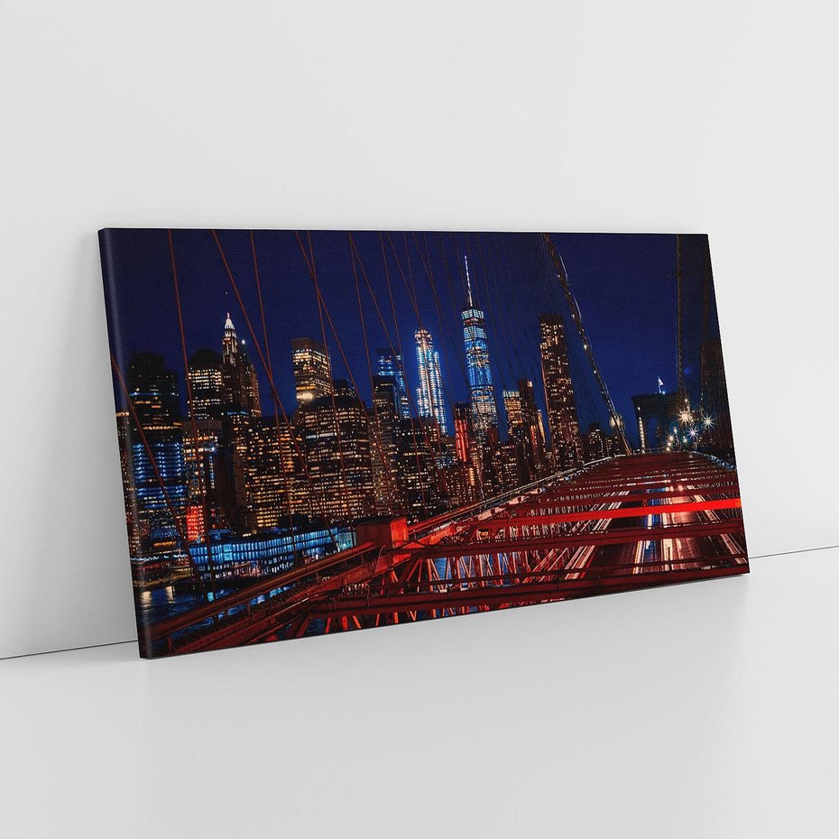 Obraz na płótnie 120x60 - Most w Nowym Jorku - Manhattan - most, Nowy Jork