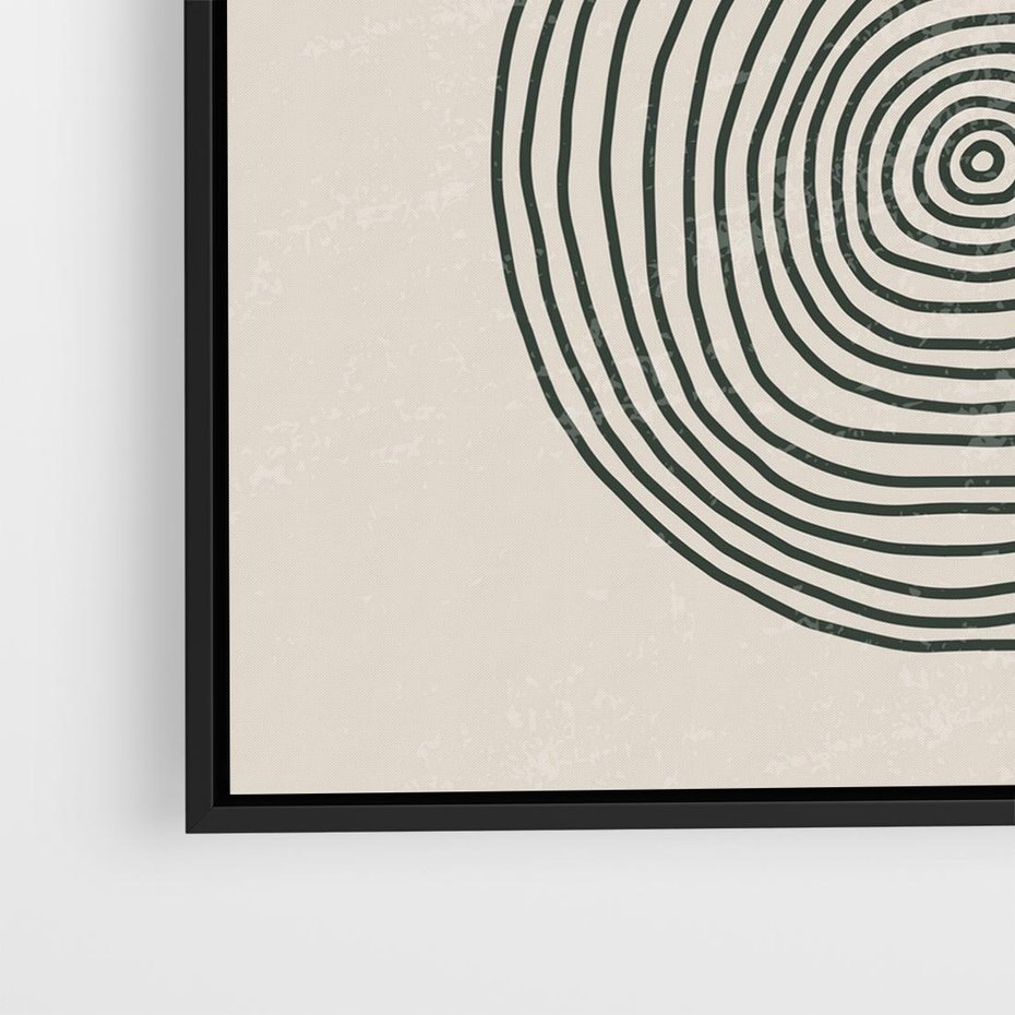 Obraz w ramie 50x50 - Odbicia Wyobraźni - nowoczesna sztuka, minimalizm - rama czarna