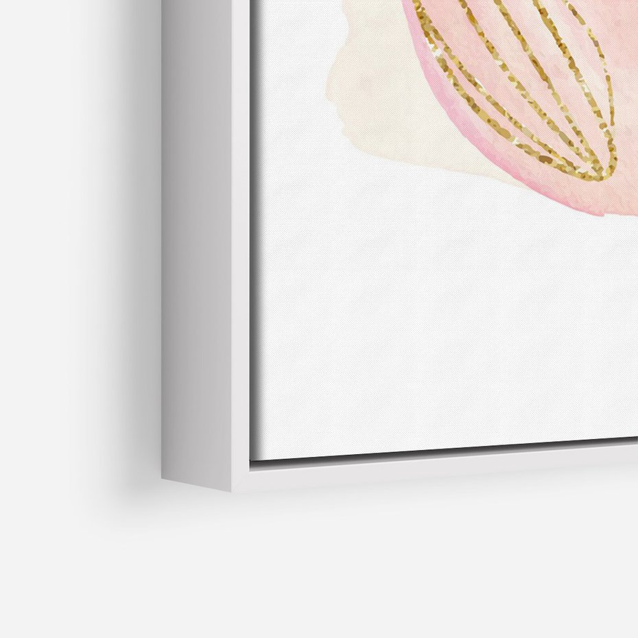 Obraz w ramie 80x120 - Impresje Przenikających Form - abstrakcyjne akwarelowe plamy, minimalizm - rama biała