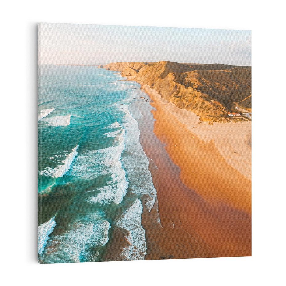 Obraz na płótnie 40x40 - Z Lotu Ptaka - fotografia, plaża