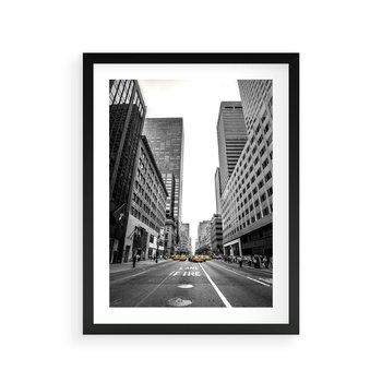Plakat w ramie 40x50 - Ulica Nowego Jorku - ulica, Nowy Jork - rama czarna