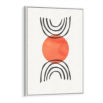 Obraz w ramie 80x120 - Lustrzane Widzenie - koło, boho styl - rama biała