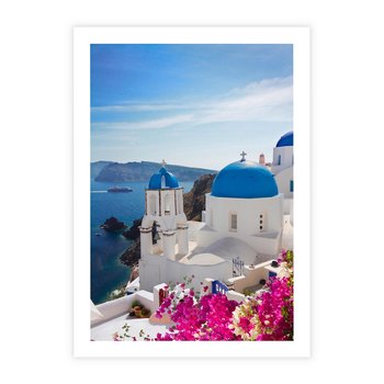 Plakat bez ramy 21x30 - Perspektywa na Santorini - Santorini, perspektywa