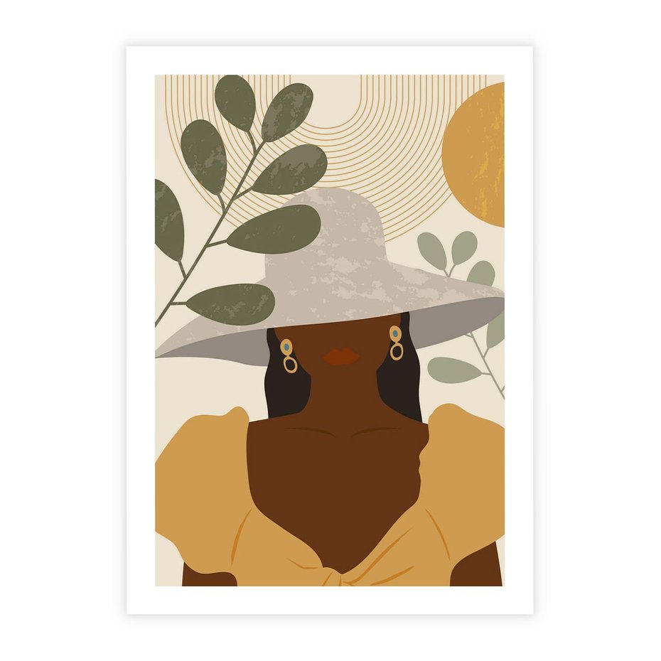 Plakat bez ramy 21x30 - Grafika w Innowacyjnym Stylu - grafika, postać kobiety