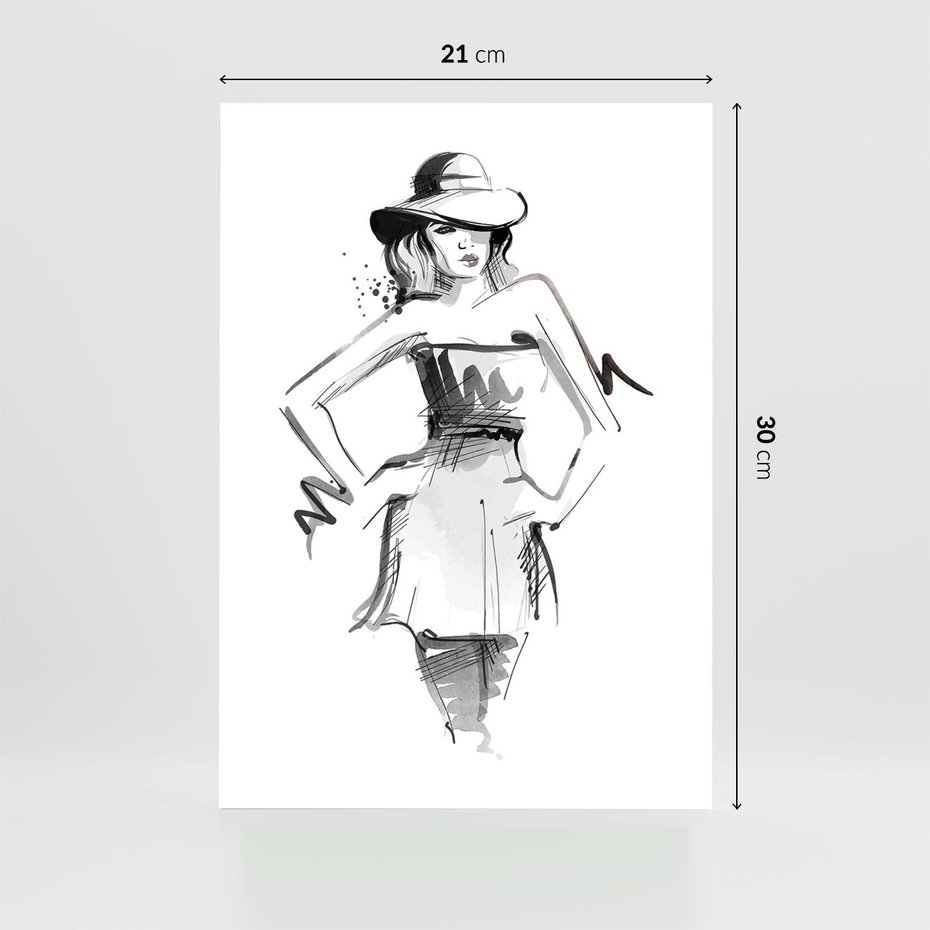 Plakat bez ramy 21x30 - Piękno mody i urody - beauty, fashion