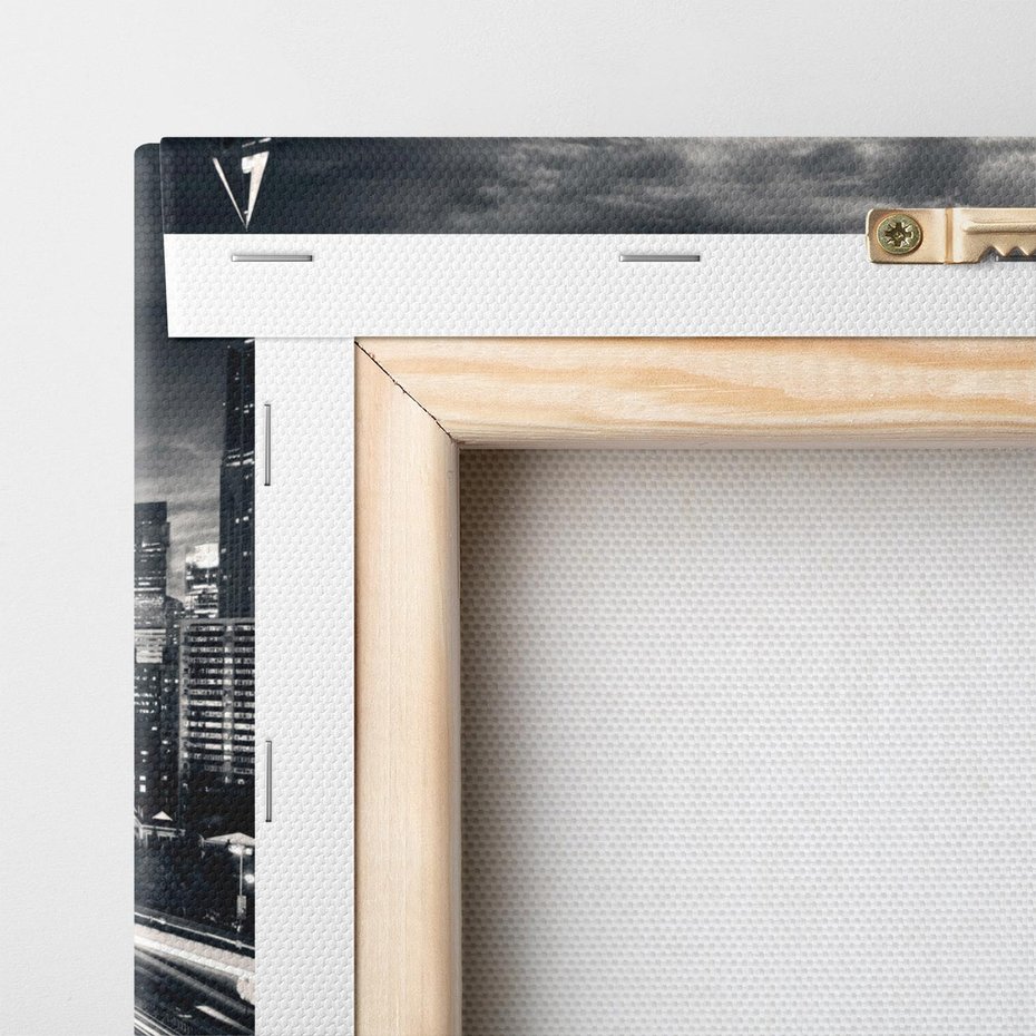 Obraz na płótnie 50x50 - Miejska Symfonia - miasto, nocą