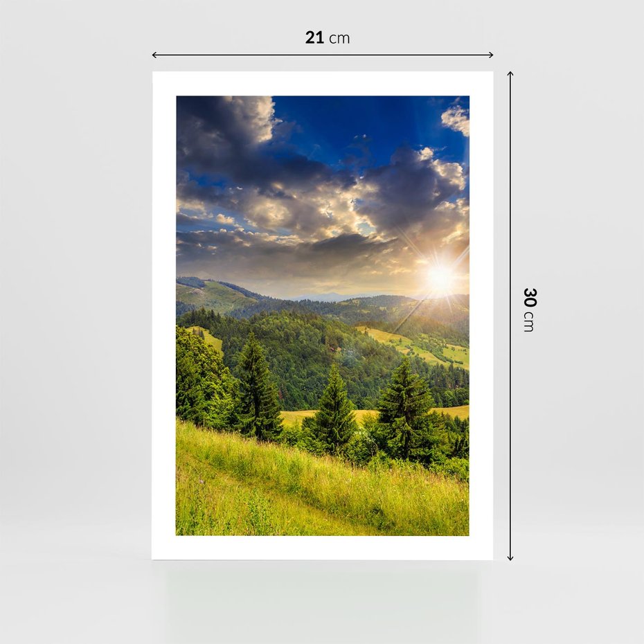 Plakat bez ramy 21x30 - Pejzaż w perspektywie - pejzaż, perspektywa
