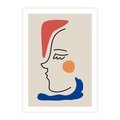 Plakat bez ramy 30x40 - Impresje Kształtów - abstrakcyjny obraz, przypomina twarz