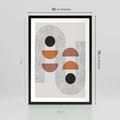 Plakat w ramie 50x70 - Nowoczesna Abstrakcja - geometria, grafika - rama czarna