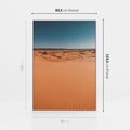Obraz w ramie 80x120 - Piasek w Przytulnym Wnętrzu - pustynia, piasek - rama biała