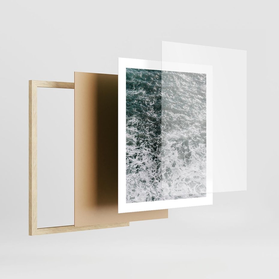 Plakat w ramie 40x50 - Sztormowa Przygoda - morze, ocean - rama drewno