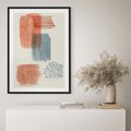 Plakat bez ramy 30x40 - Pastelowa Abstrakcja: Maźnięcia Farbą - abstrakcja, maźnięcia farny