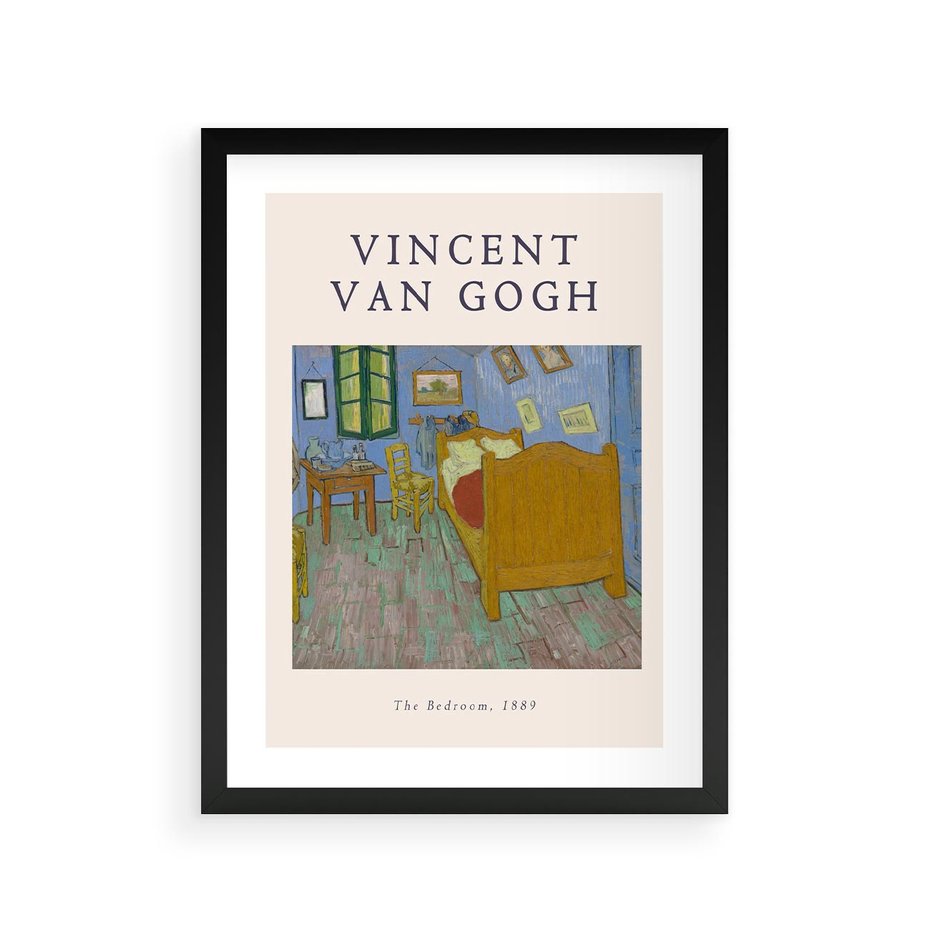 Plakat w ramie 30x40 - Reprodukcja van Gogha - vincent van gogh, reprodukcja - rama czarna