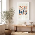 Plakat bez ramy 30x40 - Minimalistyczna Uroda Jarzębin - jarzębiny, niebieskie liście