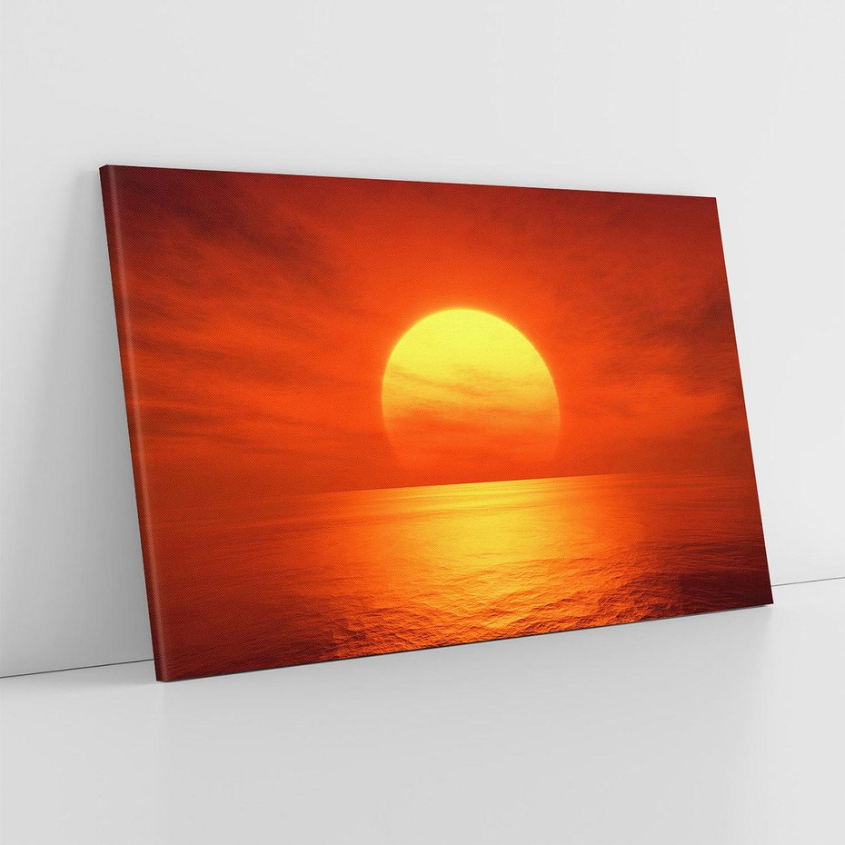 Obraz na płótnie 120x80 - Słońce nad morzem - słońce, morze