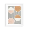 Plakat w ramie 40x50 - Przenikające Kształty - abstrkacyjna nowoczesna sztuka, koła okręgi - rama biała