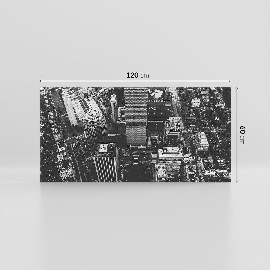 Obraz na płótnie 120x60 - Kontrastujące miasto - miasto, biało