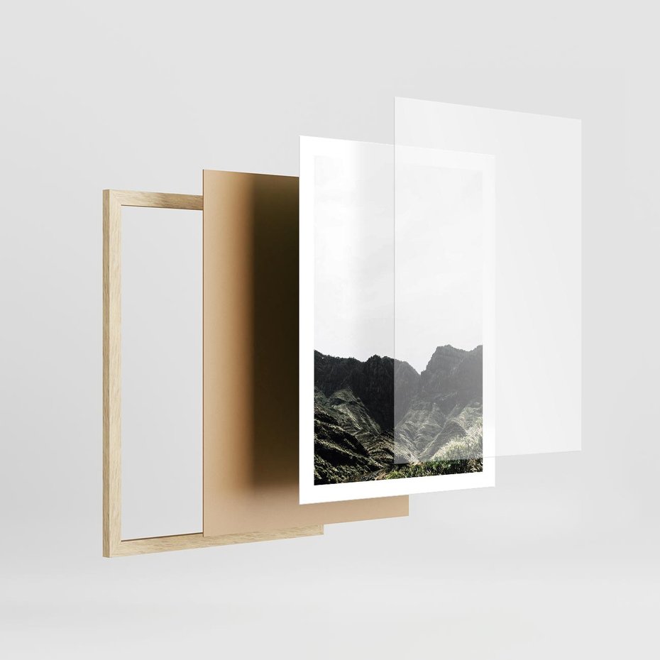 Plakat w ramie 50x70 - Górska Potęga - górski krajobraz, góry - rama drewno