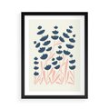 Plakat w ramie 50x70 - Migotliwe Kształty - kwiaty, rośliny - rama czarna