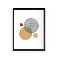 Plakat w ramie 30x40 - Wewnętrzne Formy - koła okręgi, abstrakcyjna nowoczesna sztuka - rama czarna
