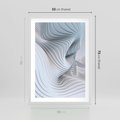 Plakat w ramie 50x70 - Abstrakcyjne Przestrzenie - geometria, 3D - rama biała
