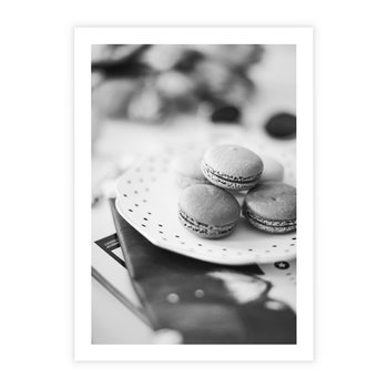 Plakat bez ramy 21x30 - Makaroniki w Szarości - czarno biała fotografia, plakat