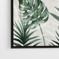 Obraz w ramie 100x70 - Tropikalne Akwarele - tropikalne liście, akwarela - rama czarna