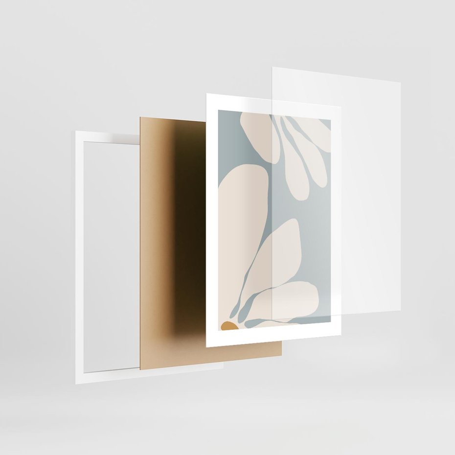 Plakat w ramie 30x40 - Pastelowe Marzenia Kwiatów - kwiaty, nowoczesne i minimalistyczne - rama biała