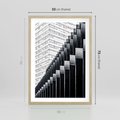 Plakat w ramie 50x70 - Architektura Stopniowa - architektura, budynki - rama drewno