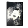 Obraz w ramie 70x100 - Abstrakcyjna wizja kobiety - abstrakcja, kobieta - rama czarna