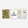 Zestaw obrazy w ramie 50x70 galeria - Cytryny, optymizm, typografia, napis - rama drewno
