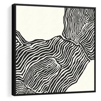 Obraz w ramie 50x50 - Podróżne Impresje - boho plakat, rycina - rama czarna