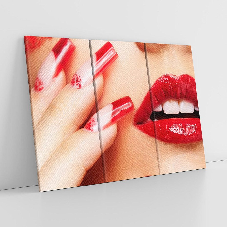 Obraz na płótnie 120x80 - Piękno manicure: kolory i elegancja - paznokcie, manicure