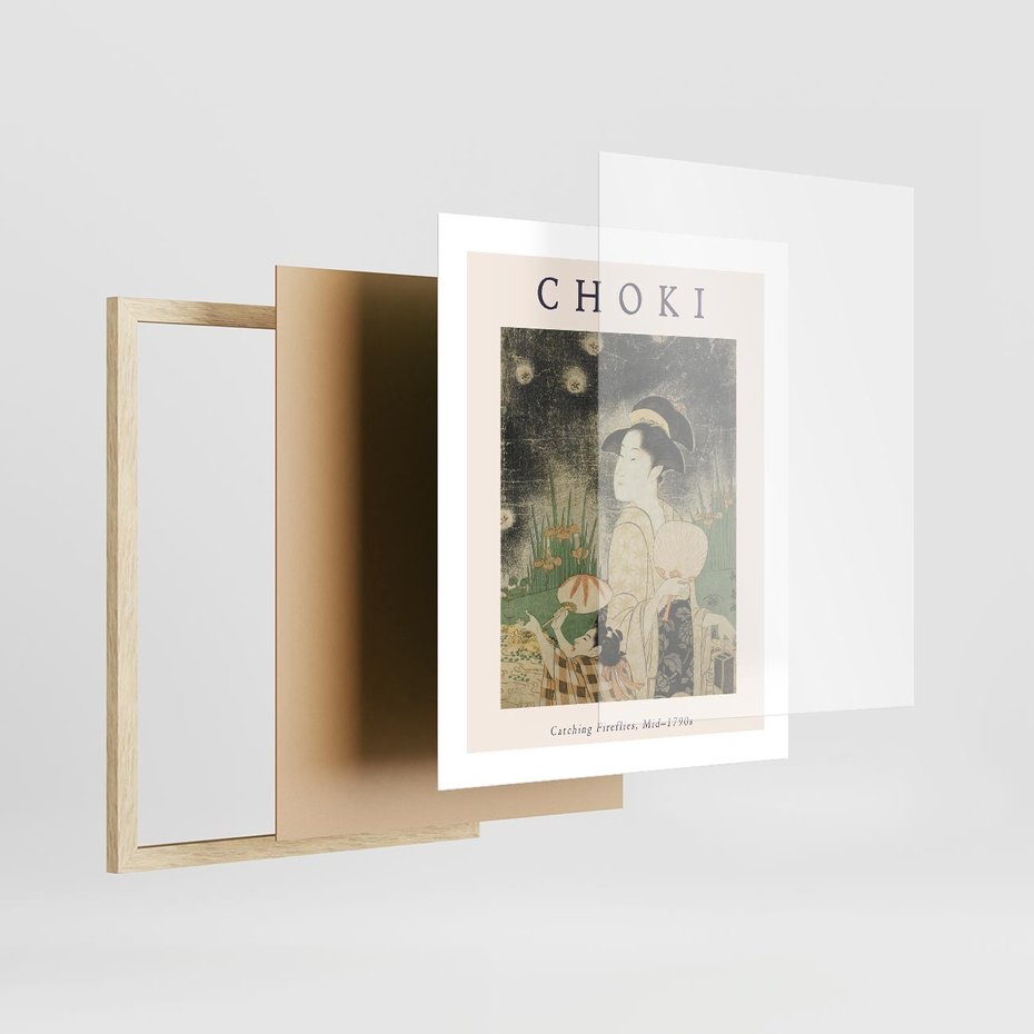 Plakat w ramie 40x50 - Sztuki Choki w Twoim Domu - reprodukcja, rycina - rama drewno