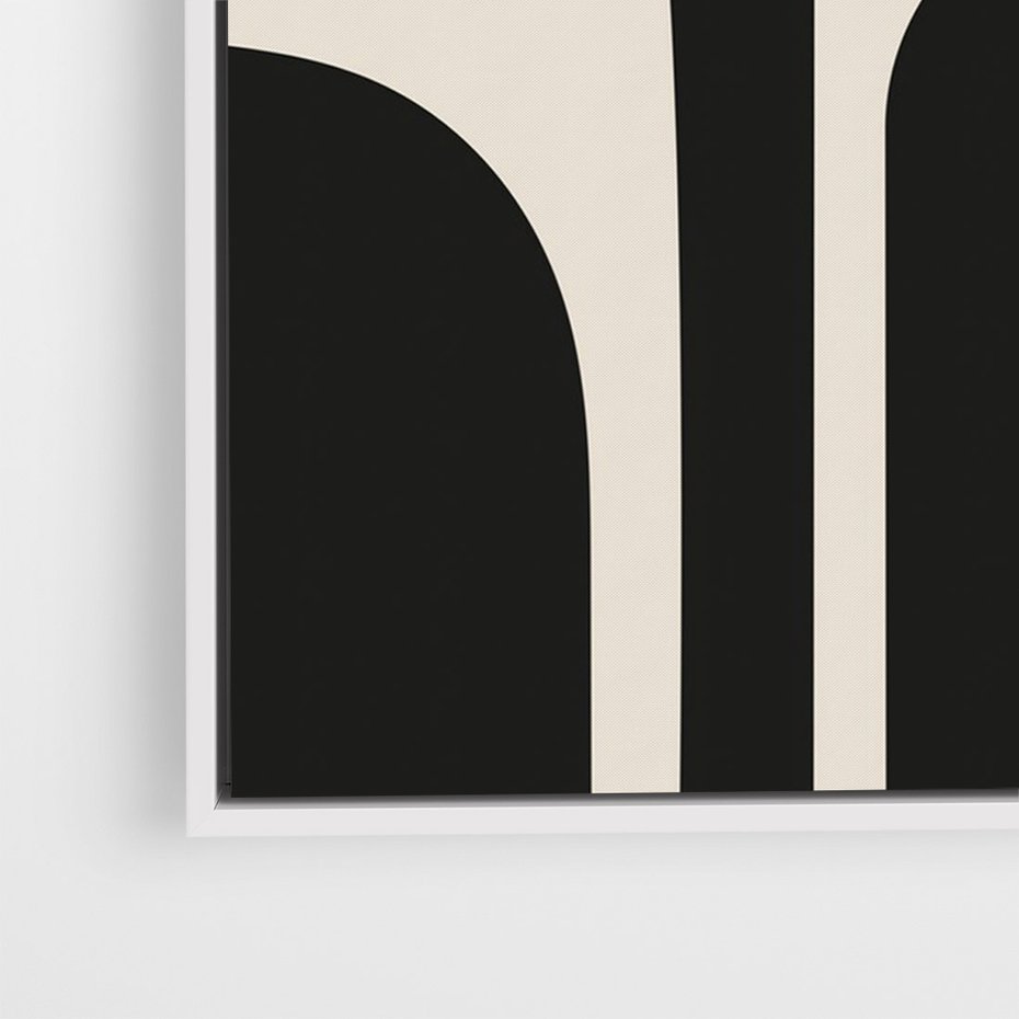 Obraz w ramie 70x100 - Abstrakcyjne Linie - boho plakat, rycina - rama biała