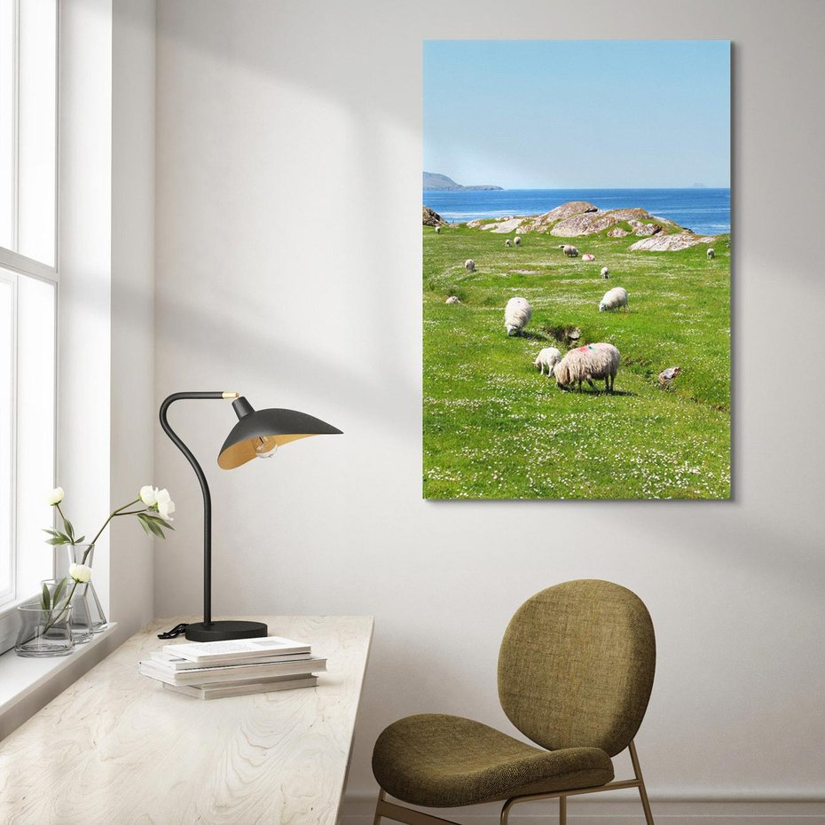 Obraz na płótnie 80x120 - Górskie Owce - góry, owce