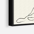 Obraz w ramie 50x50 - Akt w Minimalizmie - kobieta akt, minimalizm - rama czarna