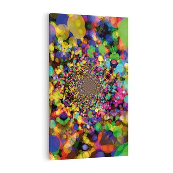 Obraz na płótnie 70x100 - Abstrakcja: gra kolorów i form - abstrakcja