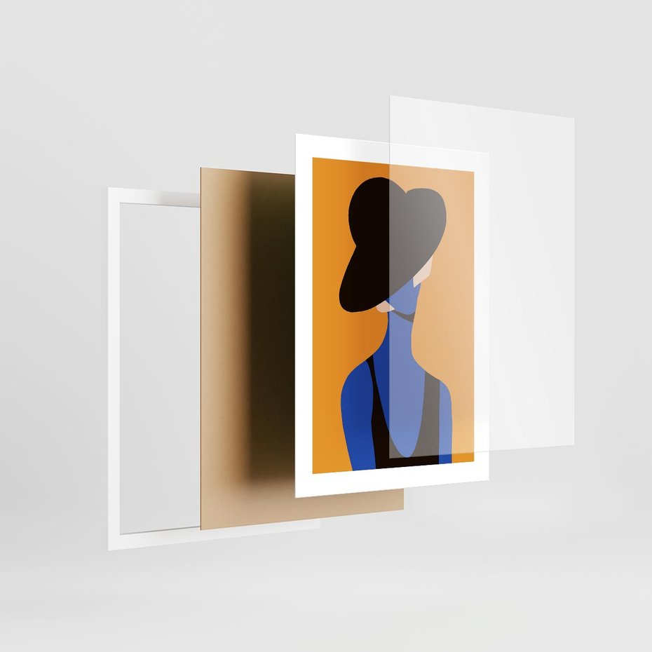 Plakat w ramie 30x40 - Zaklęte Zniknięcie - sztuka nowoczesna, plakat - rama biała