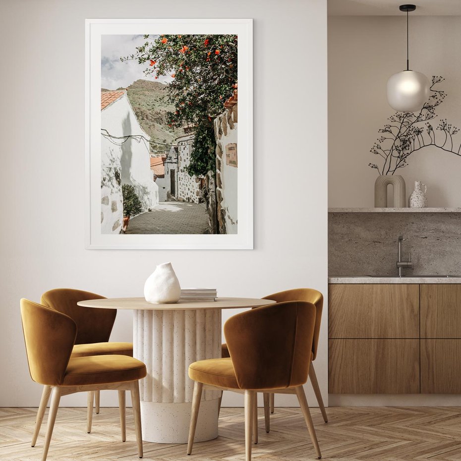 Plakat bez ramy 50x70 - Południe Europy - śródziemnomorski krajobraz, uliczka we włoszech