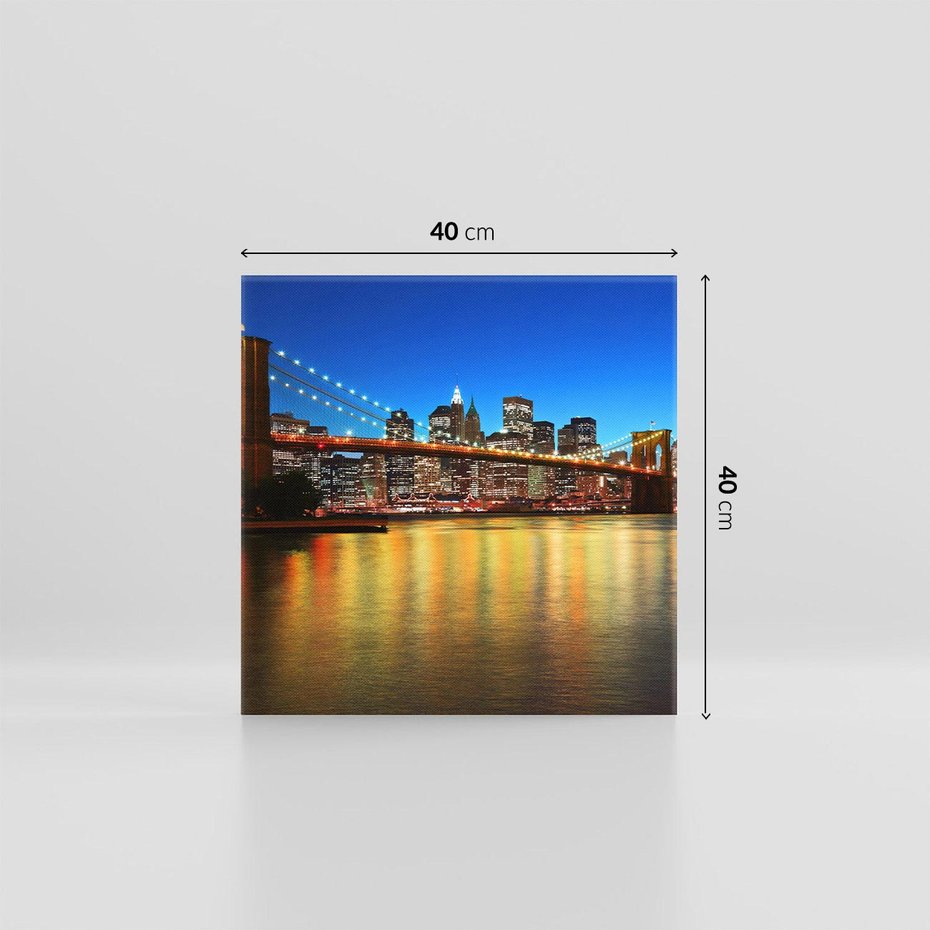 Obraz na płótnie 40x40 - Symbol nowojorskiego krajobrazu: most Brooklyn - most, NY