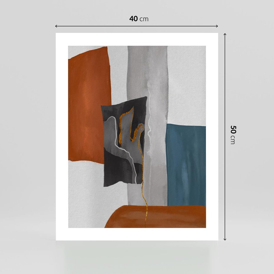 Plakat bez ramy 40x50 - Nowoczesna geometria - nowoczesny, geometryczny