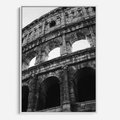 Obraz w ramie 50x70 - Koloseum w Czarnej Bieli - antyczna architektura, koloseum - rama biała