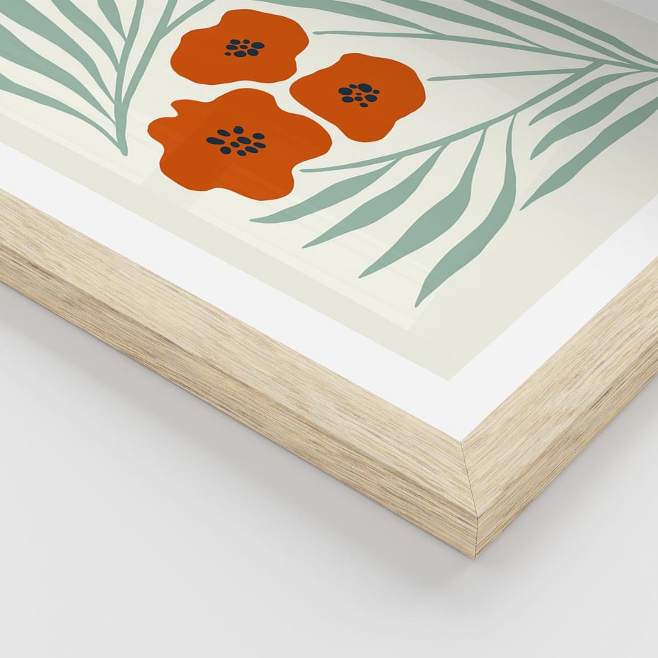 Plakat w ramie 50x70 - Makowe Odkrycie - czerwone kwiaty, maki - rama drewno