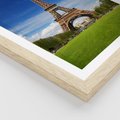 Plakat w ramie 40x50 - Eiffla: symbole Paryża - Eiffla, Paryż - rama drewno