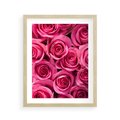 Plakat w ramie 40x50 - Romantyczne róże w pełnym rozkwicie - róże, kwiaty - rama drewno