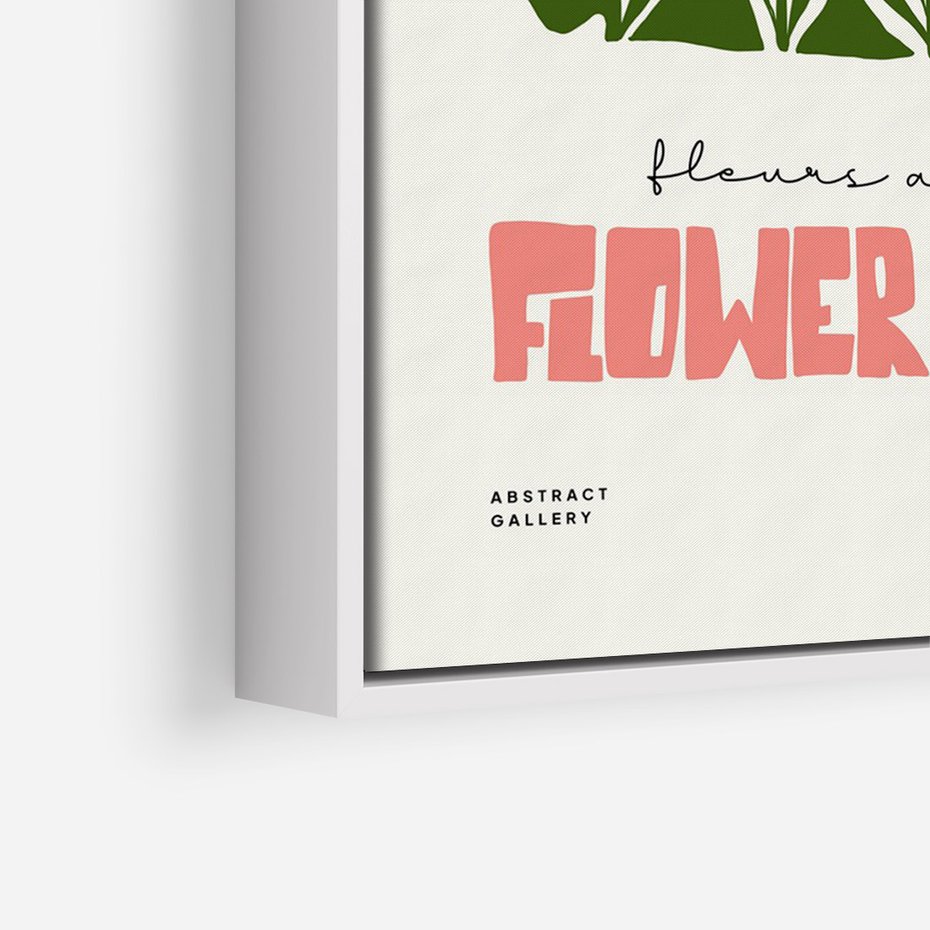 Obraz w ramie 70x100 - Symfonia Kolorowych Kształtów - nowoczesna grafika, kwiatowa kompozycja - rama biała