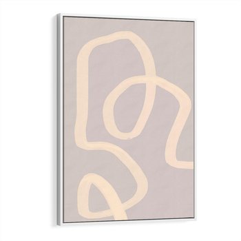 Obraz w ramie 80x120 - Nowoczesne Odbicia - minimalistyczny obraz, nowoczesny - rama biała