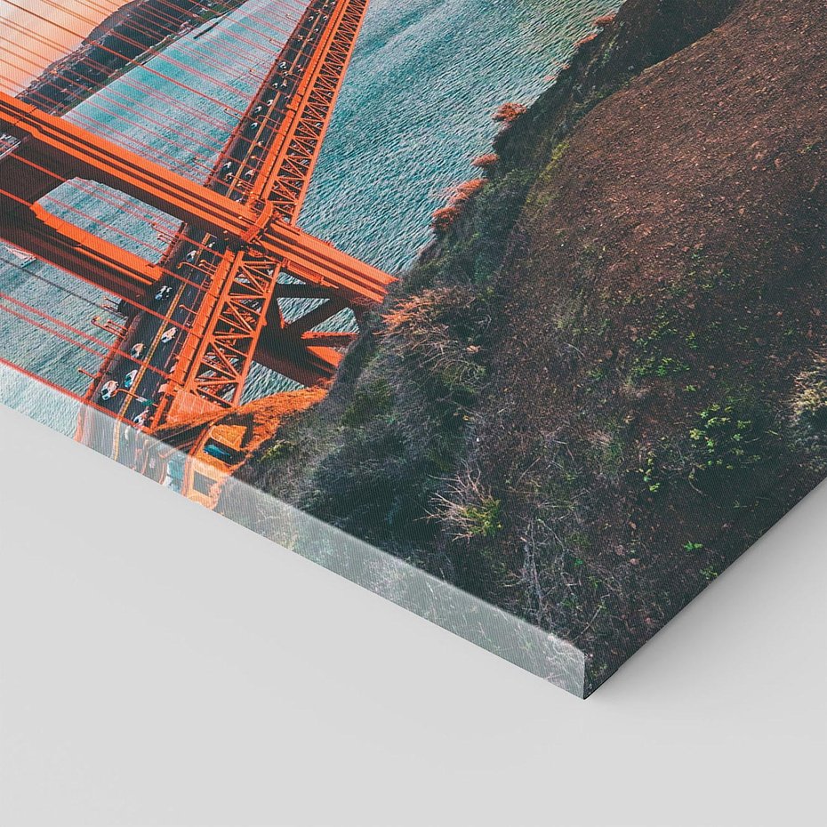 Obraz na płótnie 50x70 - Złoty Gate: majestatyczny most Ameryki - Golden Gate, most